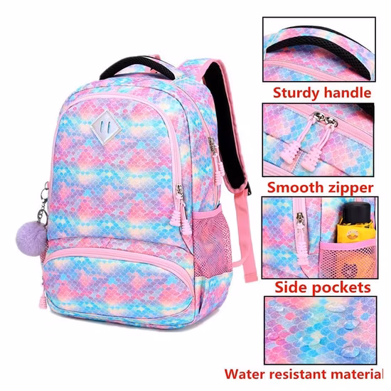 Conjunto de mochila elegante para meninas adolescentes, mochila escolar infantil com sacola de almoço, estojo de lápis, mochila escolar de unicórnio